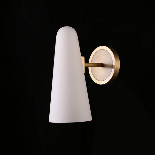 Montfaucon White Porcelain Single Shad Wall Sconce