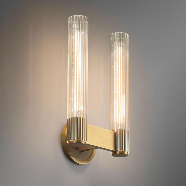 Pastis Double Brass Sconce