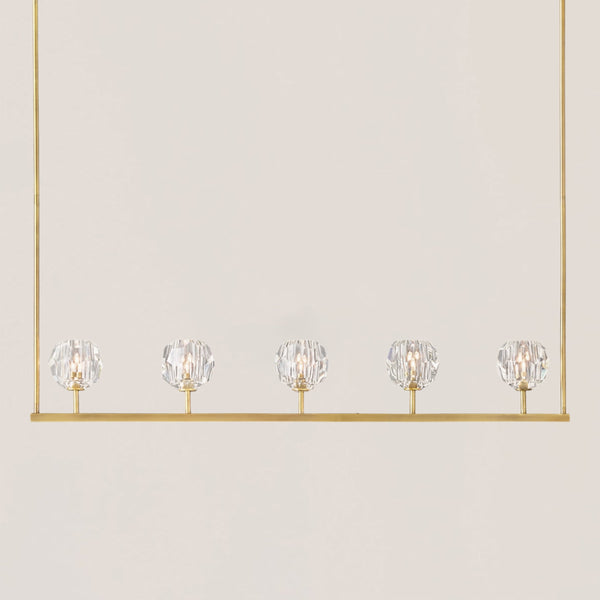Boule De Cristal Glass Linear Chandelier