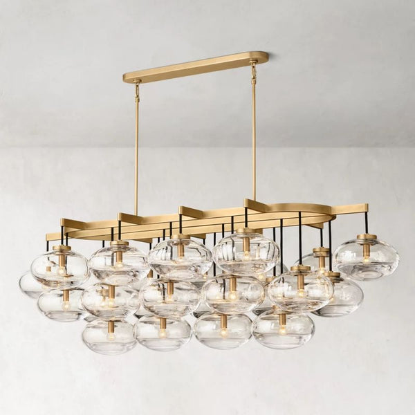 Cabrette Glass Linear Chandelier 72"