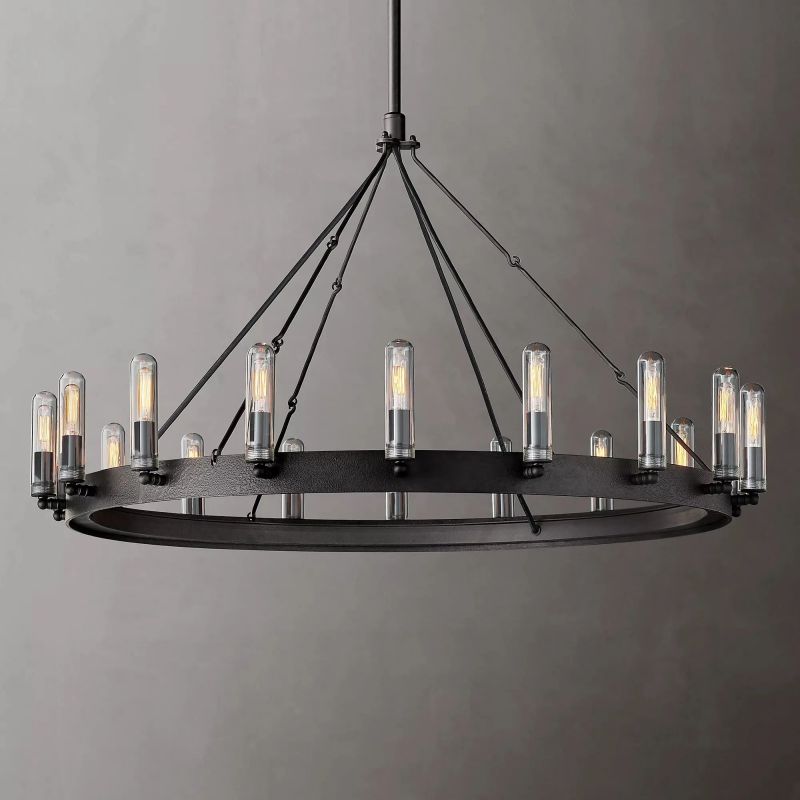 Rustic Filament Camino Vintage Filament Outdoor Round Rustic Chandelier – Hilamps