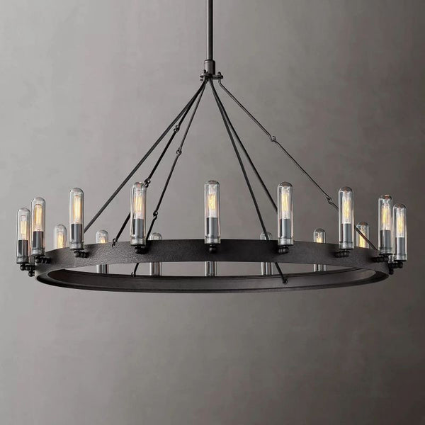 Camino Vintage Filament Outdoor Round Rustic Chandelier