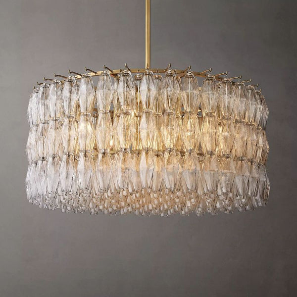 Chiara Clear Glass Round Chandelier 37"