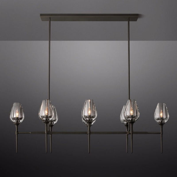 Tulip Crystal Linear Chandelier
