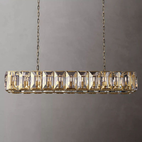 Harlow Crystal Rectangular Chandelier 74"