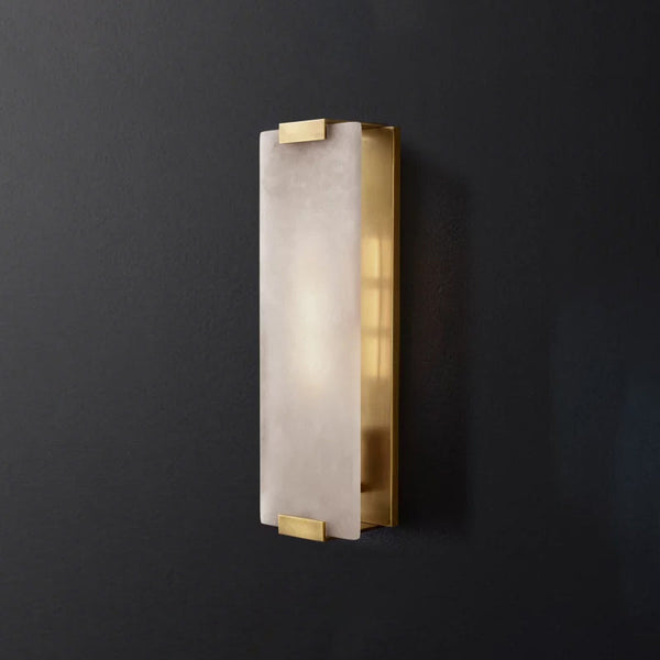 Hand-Carved Alabaster Grand Sconce