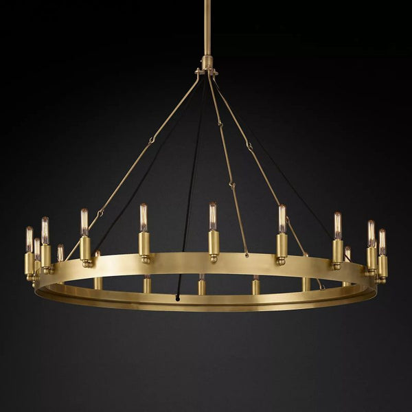 Camino Vintage Filament Rustic Round Chandelier