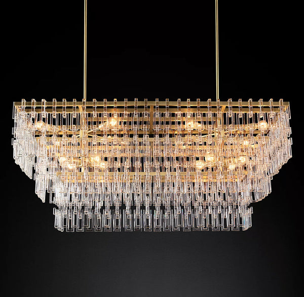 Marignan 3 Tier Rectangular Chandelier 60"