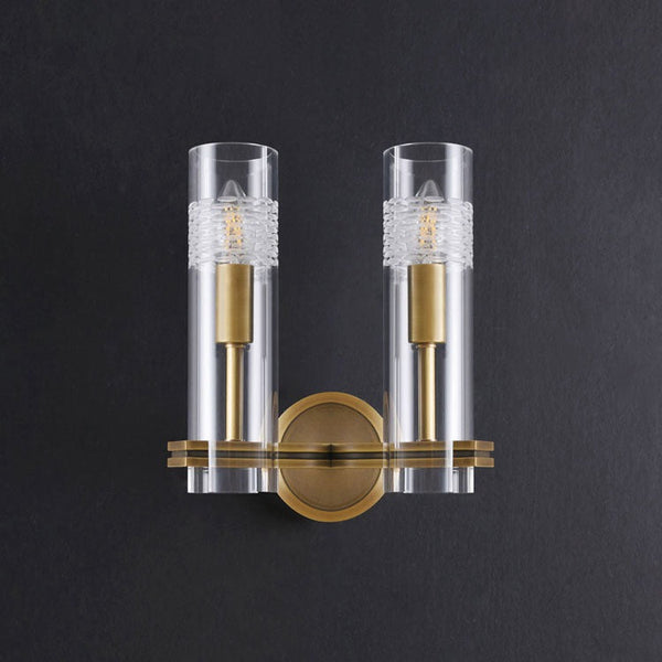 Chamont Brass Double Kaleidoscope Wall Sconce