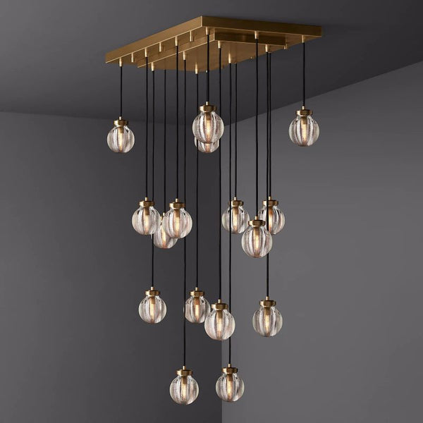 Pearl Rectangular Chandelier 36"