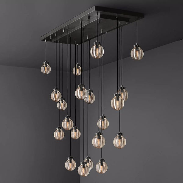 Pearl Rectangular Chandelier 54"