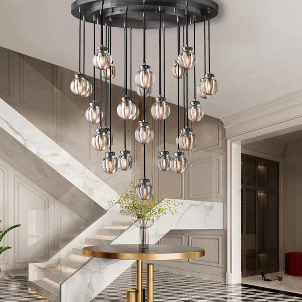 Pearl Round Chandelier 38"