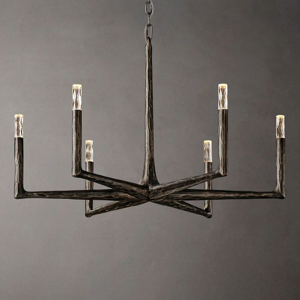 Thaddeus Hammered Finish Round Chandelier